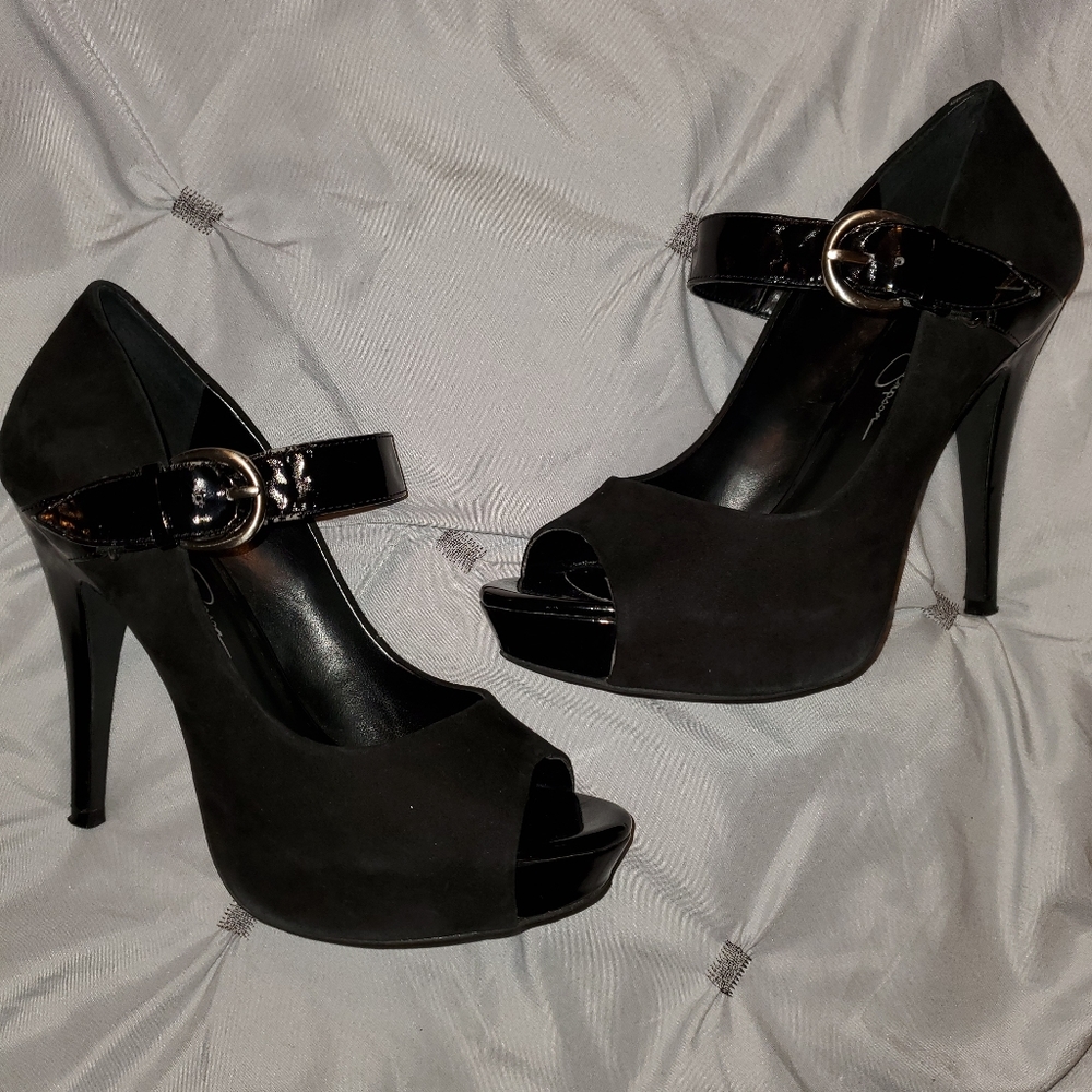 Jessica Simpson Leather Heels Size 7.5
